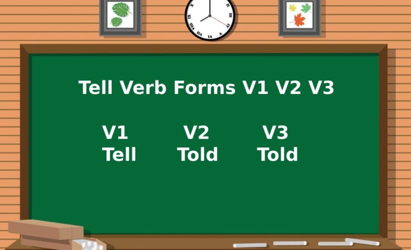 Tell Verb Forms V1 V2 V3