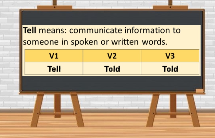 Tell Verb Forms V1 V2 V3