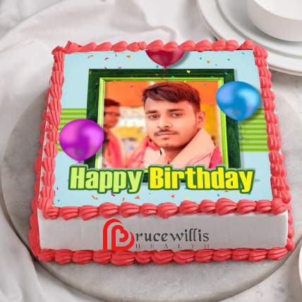 Happy Birthday Cake With Name And Photo Edit